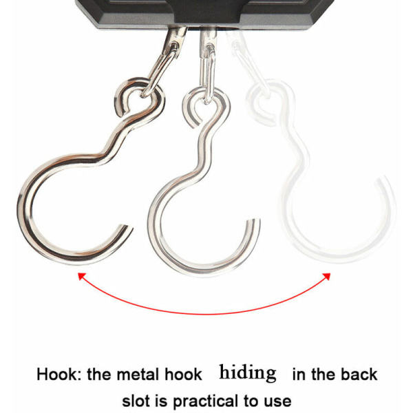 Hanging Hook Scale, Double Precision, LCD Backlight, 50Kg / 5G