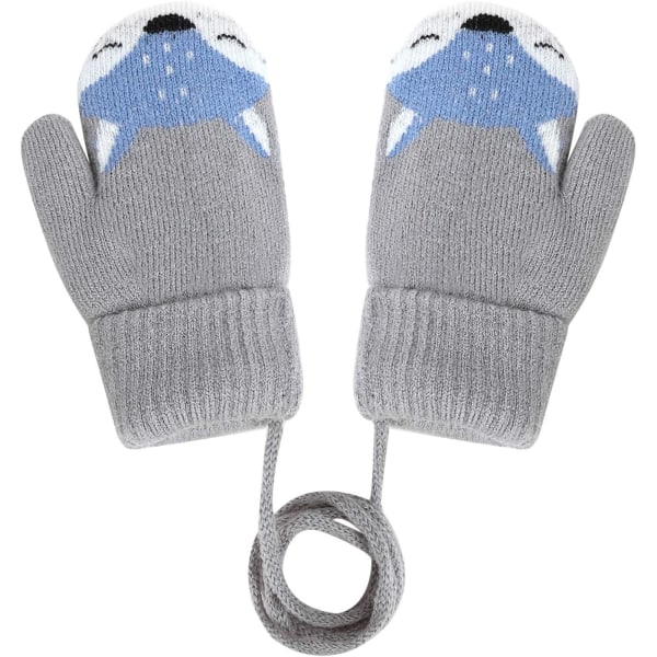 Baby stickade handskar Vinterhandskar för pojke och flicka Söt F