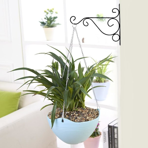 2 st väggmonterade växtkrokar (26 cm * 21 cm) Hängande blomkrukahållare