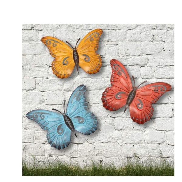 3 stycken fjärilar väggdekoration fjäril väggdekoration ga