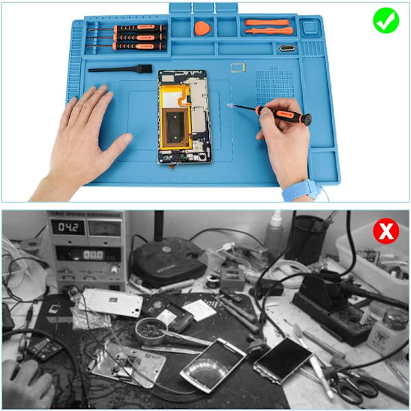 Reparationsmatta Antistatisk Silikonmatta med Antistatisk och Magnetisk