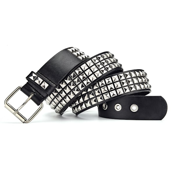 Nitarmband, metall punkrock nitarmband med ljusa pyramidnitar