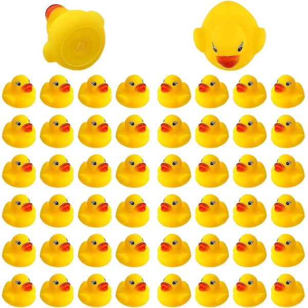 50pcs Rubber Duck Bath Toys for Children Pinch Little Yellow Duck