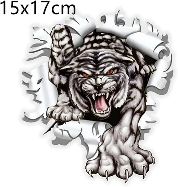 Bilsticker, Huvudsticker Tigerhuvud Väggdekaler Bilsticker Humor Vinyldekal