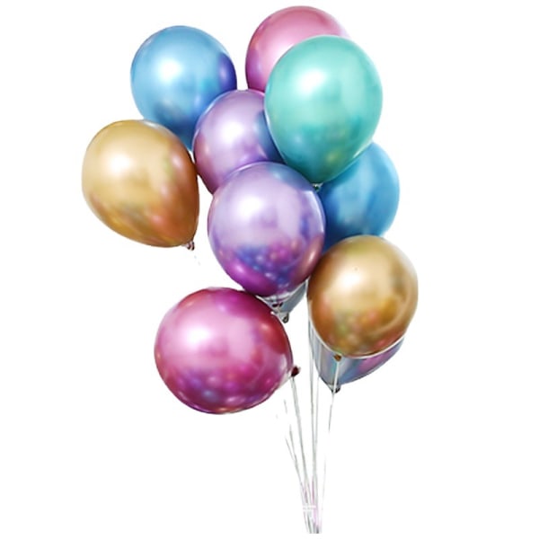 Farverige festballoner 50 stk krommetal heliumballoner til Bi