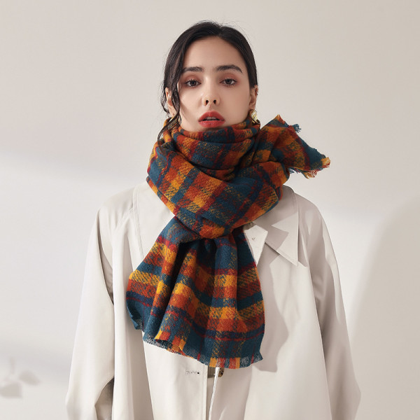 Dammode rutig halsduk på hösten och vintern, koreansk version, 6642 | Fyndiq