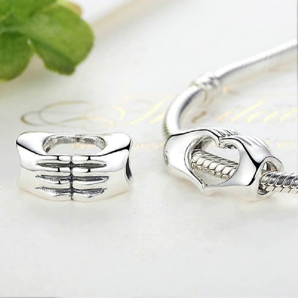 Jag Älskar Dig Hjärta i Dina Händer Berlocker 925 Sterling Silver Pärla Berlock