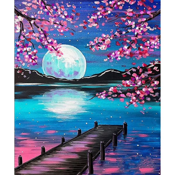 Bright Moon 5D Diamond painting Strassbroderi, Diamond Pa