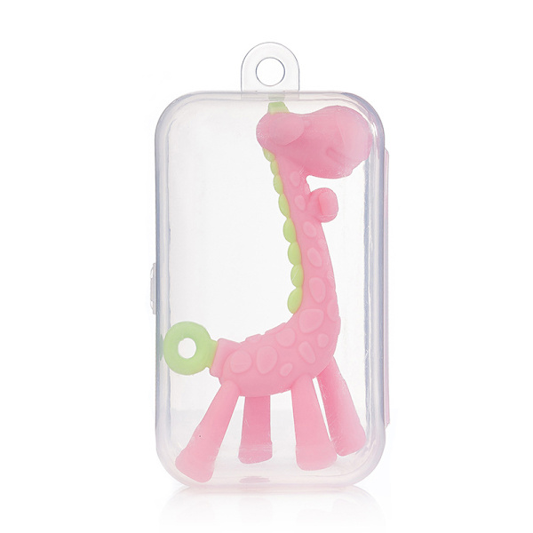 Baby Giraffe Tänder Tugga Silikon Baby Tänder Pinne Nyfödd Baby Tänder (2-pack)