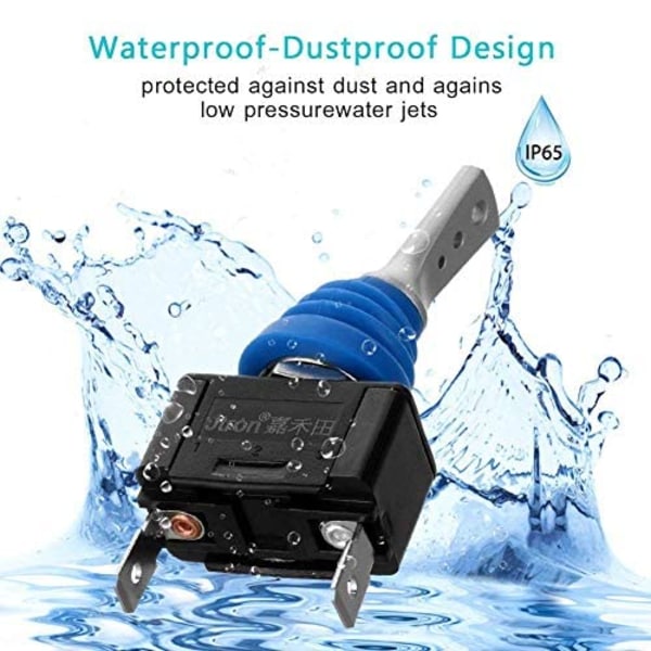 12V/40A 24V/20A Vippbrytare PÅ/AV Häxtryckknapp med Gummib