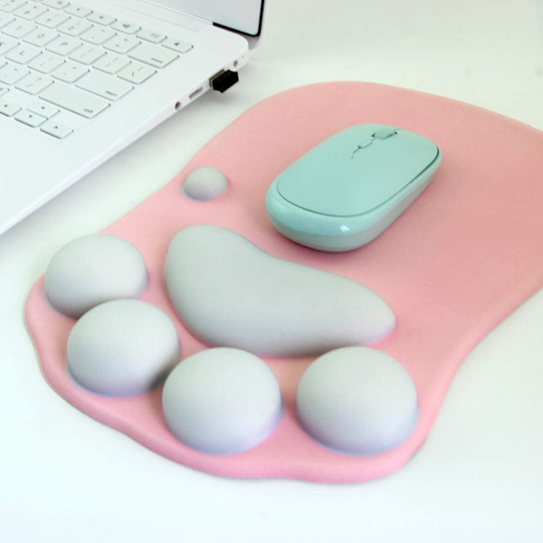 Musmatta Katt tass Musmatta med handledsstöd, Bärbar halkfri ergonomisk Ga