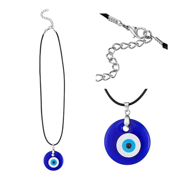 2pcs 3cm Glass Eye Pendant Necklace Devil's Eye Glass Jewelry