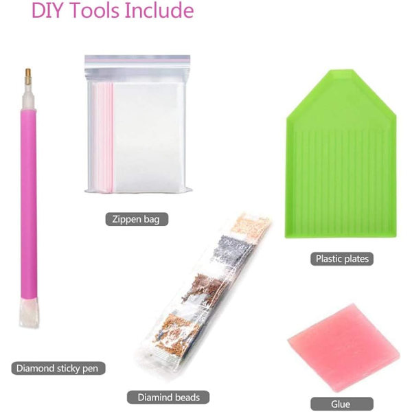 DIY 5D Diamantmålning Kit Uggla Full Diamantmålning och Diamant