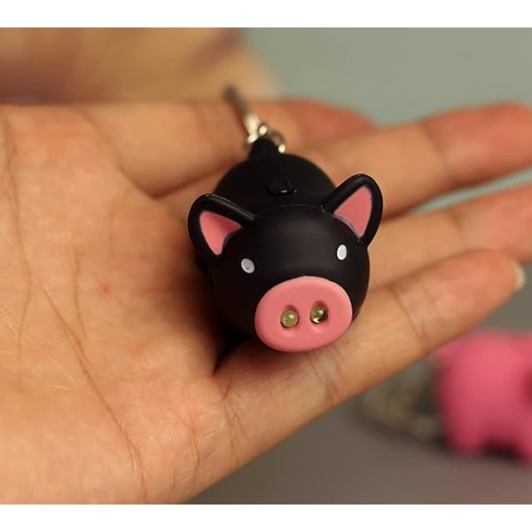 3st Piggy Design Nyckelring Led Nyckelring Ficklampa Ljud Ringar Cr