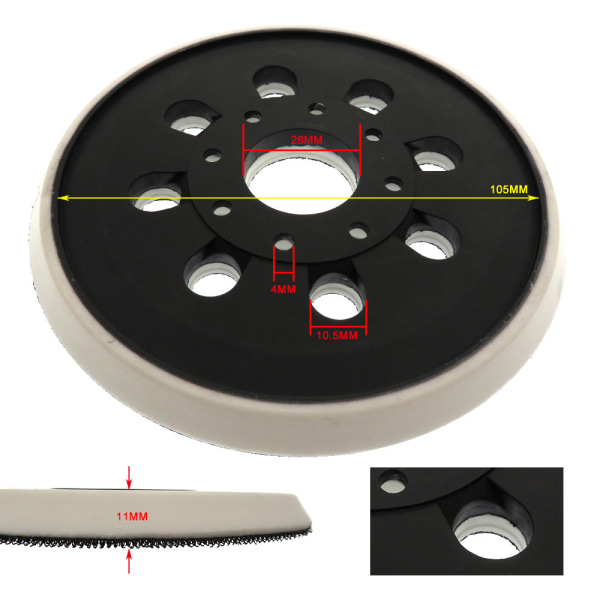 Støttebakke 123 mm kompatibel, 2 stk.