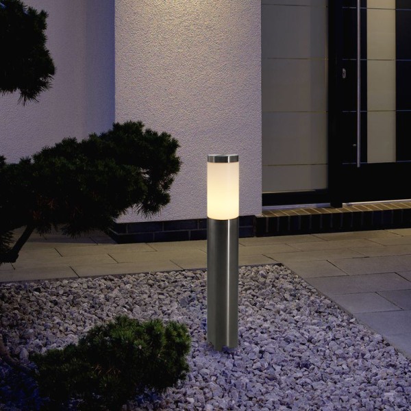 Golvlampa 60 cm Utelampa Rostfritt stål - Silver