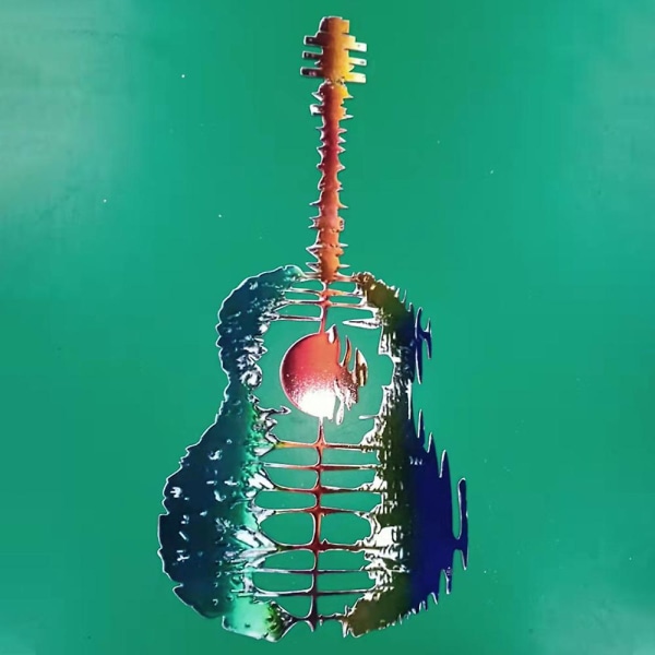 Abstrakt gitarr Metal Precision Gitarrspelare Väggkonstskulpturer