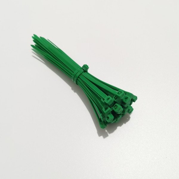 100 PCS 3*200mm Cable Tie Releasable Cable Ties Green Frame