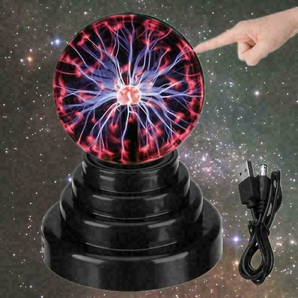 Magic Static Plasma Ball Lava Globe Night Light Lamp Touch Sensit