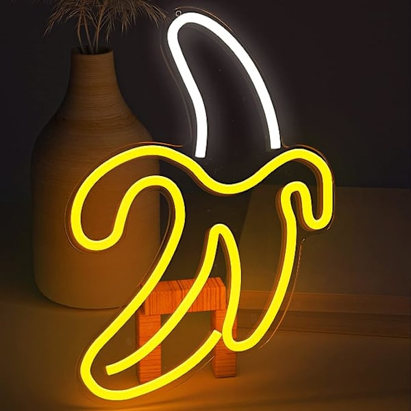 1 st LED Neon Bananformad Neon LED Ljusskylt Dekoration Neo