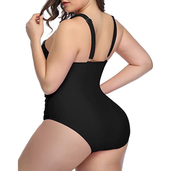 Womens Front Cross Plus Size One Piece Swimsuits Tummy Control Ke