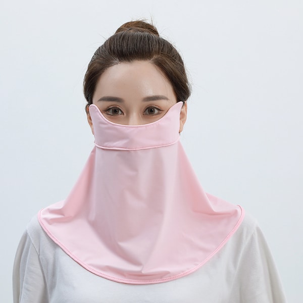 1 PC Naisten vaaleanpunainen kerroksinen naamio - Auringolta suojaava