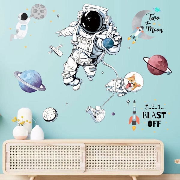 Astronaut rocket wallsticker, wall sticker sticker, wall decoration