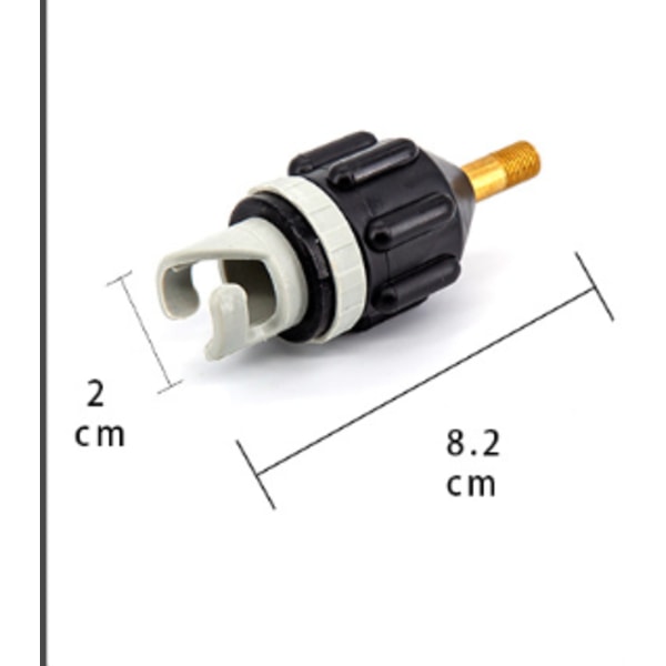 2 st. SUP-pumpventilsadapter för uppblåsbar båt, kanot, paddelbräda, uppblåsbar