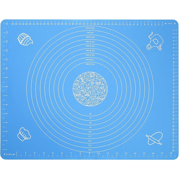 Tapis de cuisson en silicone pour pâte à pâtisserie avec mesures,