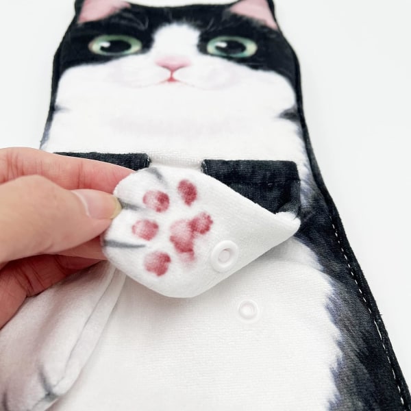 Katteformede absorberende håndklæder, søde dyrehåndklæder, håndklæder til K