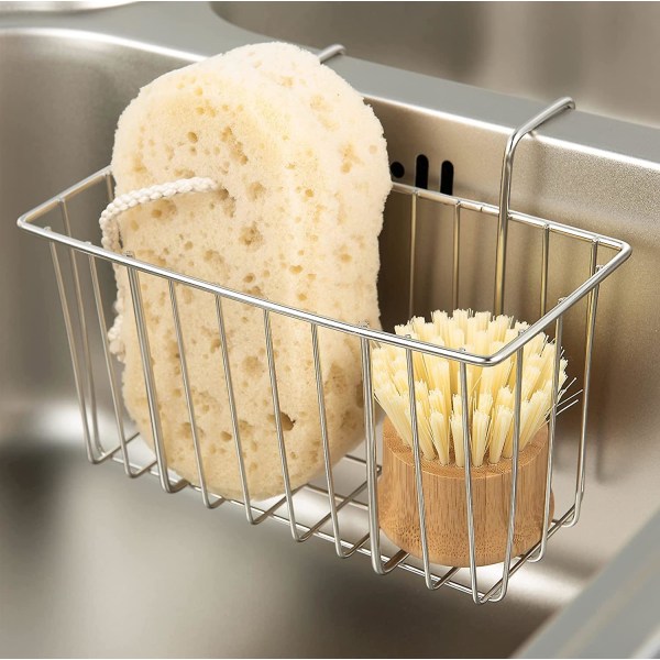 Kitchen Sponge Holder Silver (7.5"x 3.5"x 4.1")