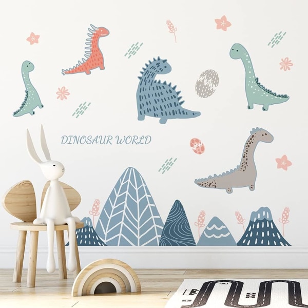 Barnkammare väggklistermärken dinosaurie väggdekor baby dekoration