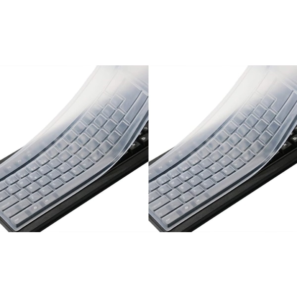 2pack Transparent tangentbordsskydd för stationär dator, standardtangentbord