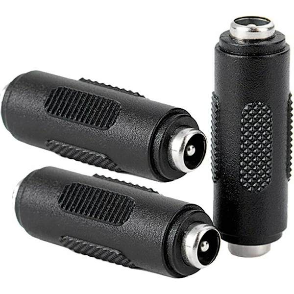 3 st DC 5,5x2,1mm Hon till Hon Strömanslutning, Hon till Hon Koppling Adapter för CCTV