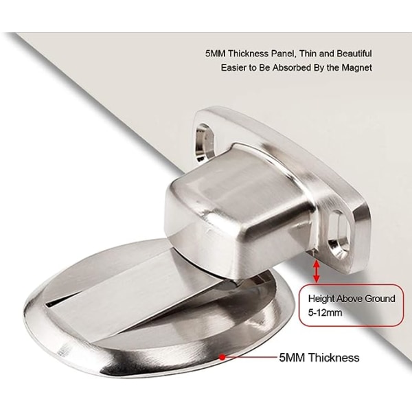 Kraftig magnetisk dørstopper i metall, heavy duty dørstopper med 3M
