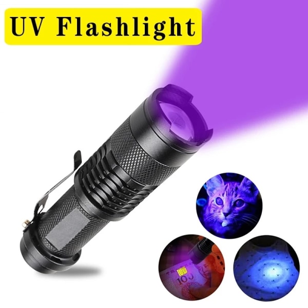 Violett UV-ficklampa 365NM sedeldetekteringsfluo av aluminiumlegering