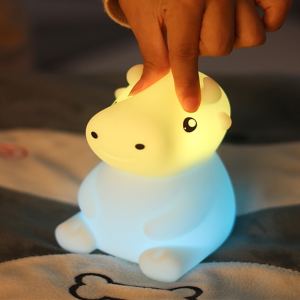 1PC Children's Night Light Small Cow Shaped USB Adjustable Color