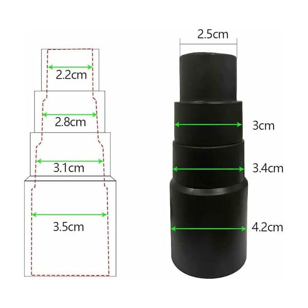 Dammsugarslangadapter, 3 st universal dammsugarslang, dammsugaradapter, dammsugarslang, dammsugarslangadapter, slangreducer (25-42 mm)
