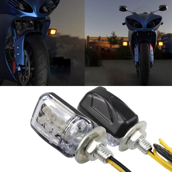 2 st, Universal Motorcykel Mini LED Blinkers Auto Acce