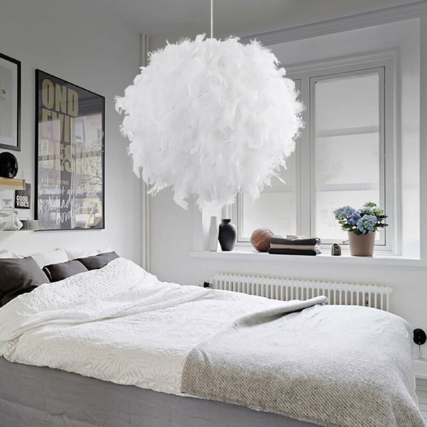 Feather Pendant Chandelier, Plume Chandelier, Diameter 30cm E27 -