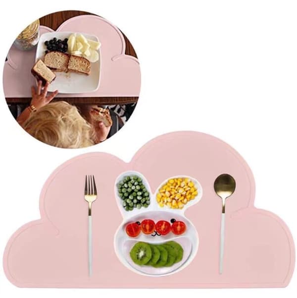 Student Cloud Silikonisolasjonspute, Plassmatte for Barn, Baby Splash Table