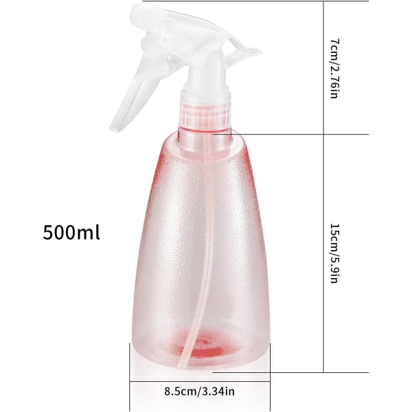 2 stycken 500 ml tomma sprayflaskor, plastsprayflaskor, tomma