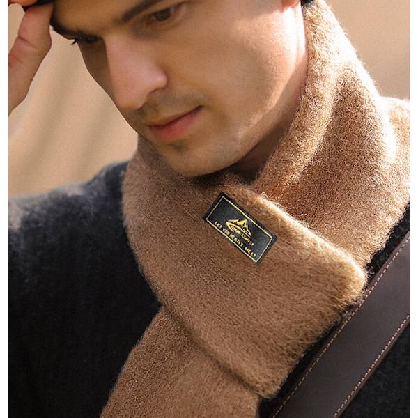Cashmere-liknande halsduk för herrars utomhusfritid cashmere varm stickad