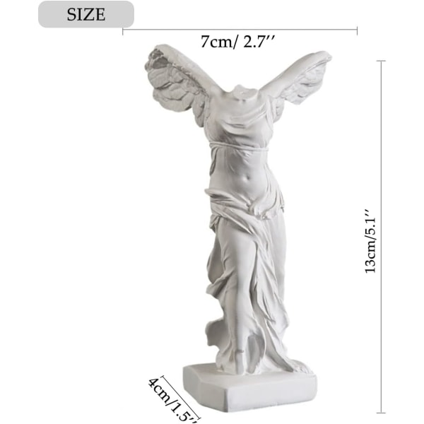 Winged Victory of Samothrace,Roman Greek Goddess,Angel Statue,Dec