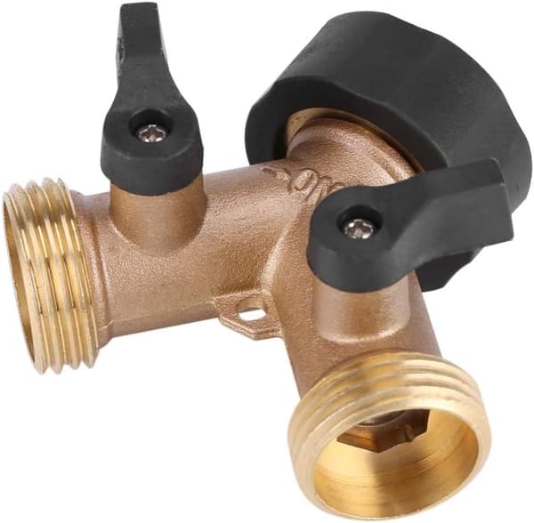Slanganslutning, Mässingsvattenkranadapter 2-vägs Y-form 3/4 Slanganslutning fo