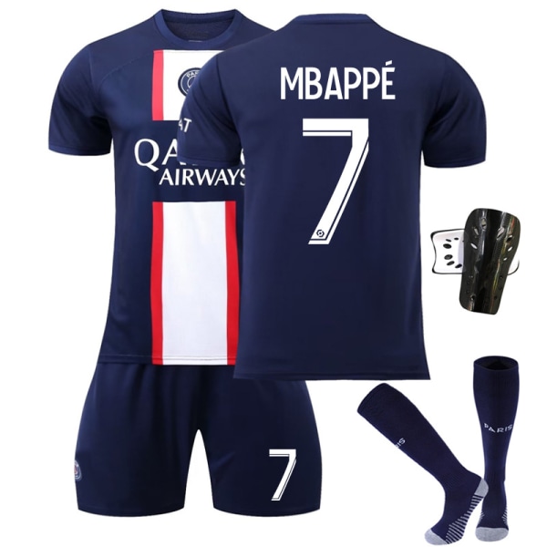 Paris Home White Clause Fotbollsdräkt storlek 7 med strumpor + skydd