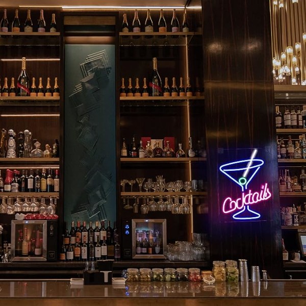 1 stk LED Neon Lys Cocktails Formet Neon Bokstaver Led Vegg Skilt