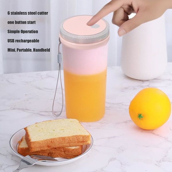 Bärbar mixer, 300 ml Mini Shake Elektrisk Juicer Cup Handhållen P