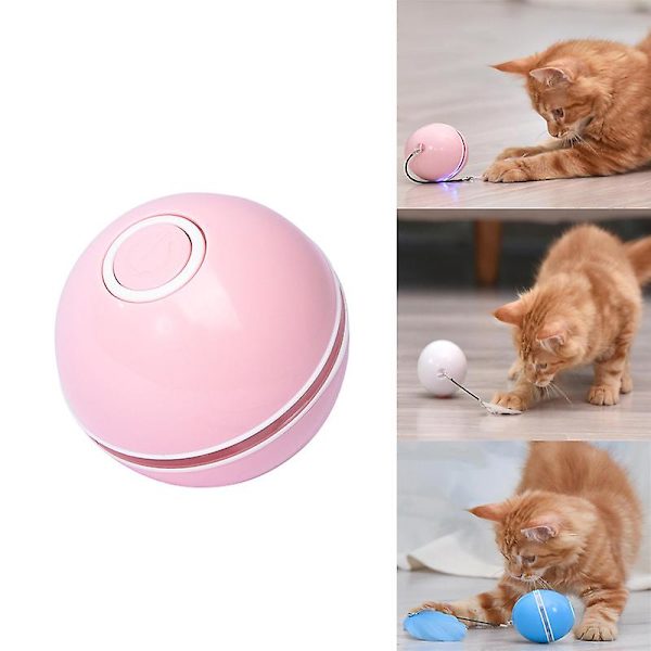 Smart Elektrisk Katt Leksak Boll Interaktiv USB Laddning Auto Rotatin