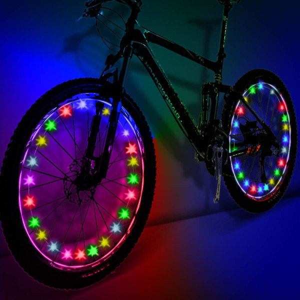 Led sykkelhjul lys sykkeldekk vanntett tur God gave til K
